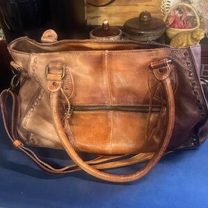 Bed Stu ombré Tan Leather Shoulder Bag. Beautifully crafted. Gently used.